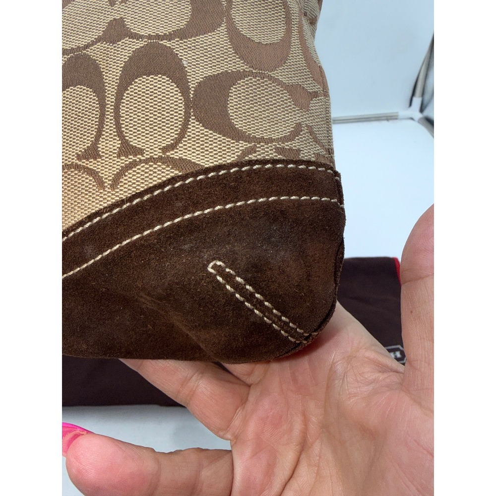 Coach Soho 3577 Signature Jacquard Suede Buckle Hobo Y2K Bag - Picture 9 of 13